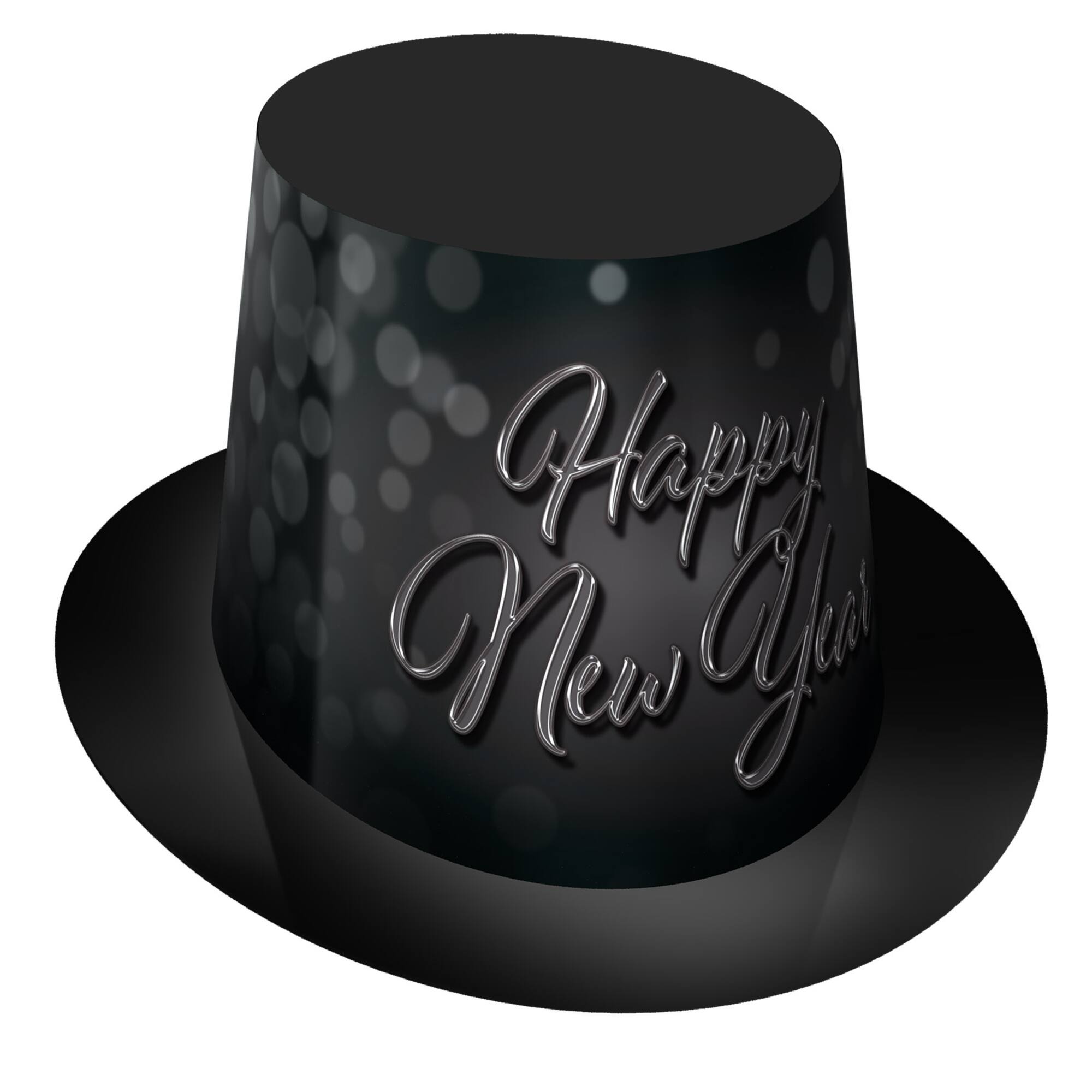 Beistle Adult Blackout New Year Hi-Hats, 25 Pack